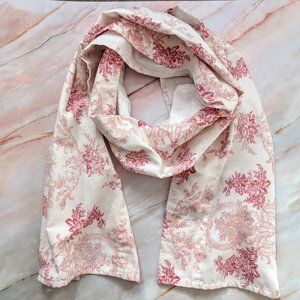 Blush Pink Floral Wide Scarf